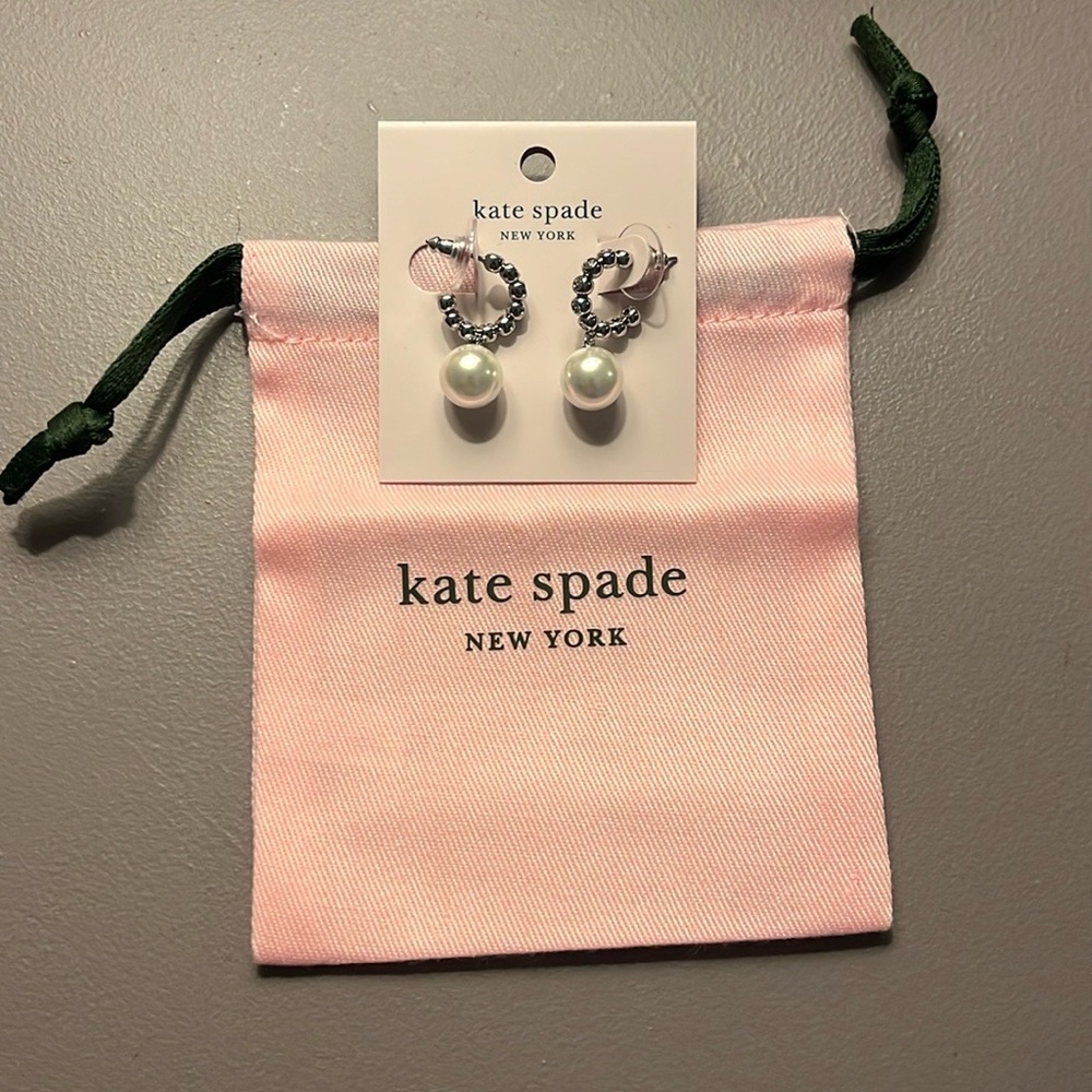 Kate Spade silver and pearl earrings